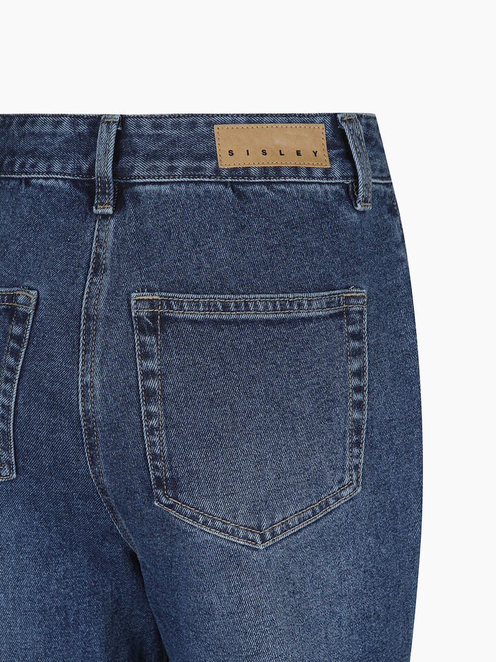 TROUSERS - sisley k jeans flare & bootcuts - Dark Blue | Sisley K image number 4